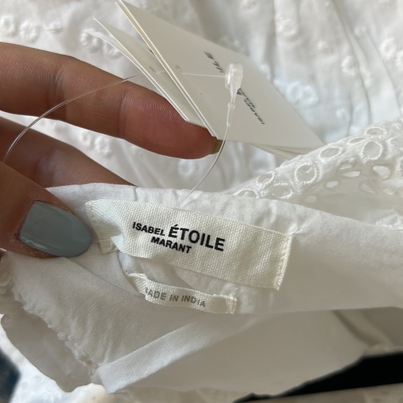 Isabel Marant Etoile Timoria Dress in White 34 - Picture 11 of 12